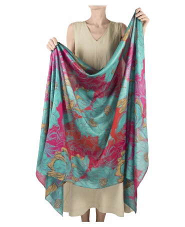 Палантин Женский SN40-GRANDE.FLEUR/FUCHSIA